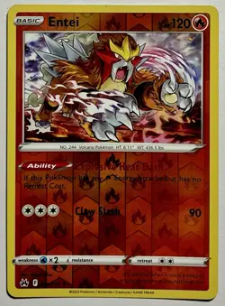 Entei 021/159 (LP) Reverse Holo Sword & Shield: Crown Zenith 2023 Pokemon Card - Image 1