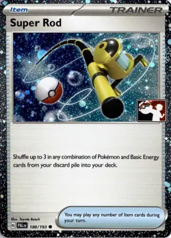 Super Rod 188/193 Prize Pack Series Cards Pokemon Card TCG - Image 1