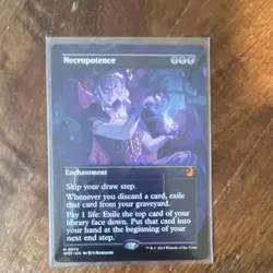 Magic: The Gathering Necropotence Enchantment Card WOT 2023 Black M0074 - Image 1