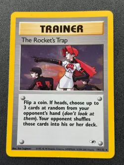 Pokemon TCG Gym Heroes -The Rocket's Trap- Holo Rare Trainer 19/132 - Image 1