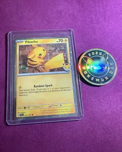 Pikachu Pokemon Day 2026 Promo + Exclusive Metallic Coin Bundle - Image 1