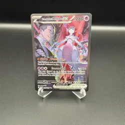 Pokemon TCG Destined Rivals Team Rocket's Mewtwo EX Full Art 231/182 - Image 1