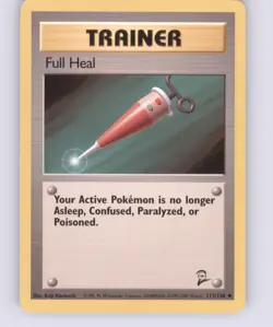 Pokemon Base Set 2 #111/130 Full Heal - Image 1