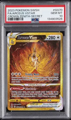2023 POKEMON SWORD & SHIELD CROWN ZENITH SECRET FULL ART/ARCEUS VSTAR PSA 10 - Image 1