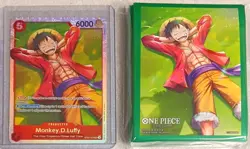 Monkey D Luffy SR ST21-014 One Piece Gear 5 EX Deck Silver Foil + 70 Sleeves - Image 2