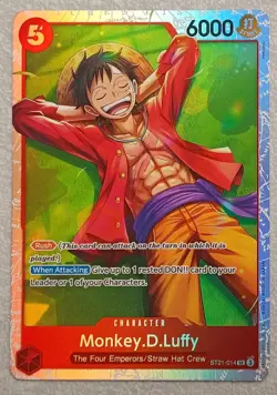 Monkey D Luffy SR ST21-014 One Piece Gear 5 EX Deck Silver Foil + 70 Sleeves - Image 3