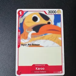 ONE PIECE ENGLISH CARD SUPER PRE-RELEASE GAME CARTE KAROO ST01-003 ST EN NM - Image 1