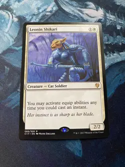 MTG Leonin Shikari – Commander 2017 C17 Rare Cat Soldier Magic Card - Image 1