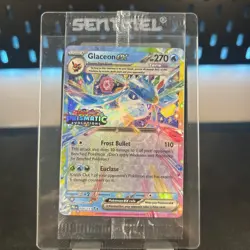 Pokemon TCG Prismatic Evolutions Glaceon EX Stamped Promo Card 026/131 Sealed - Image 1