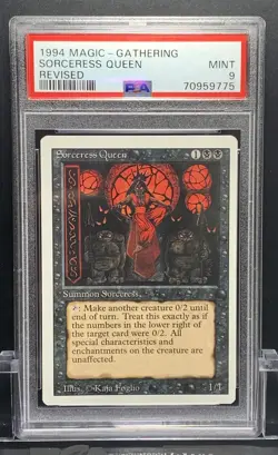 1994 Magic the Gathering MTG - Revised - Sorceress Queen - PSA 9 MT - Image 1