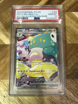 2025 POKEMON JTG EN-JOURNEY TOGETHER #183 IONO'S BELLIBOLT EX PSA 10 - Image 1