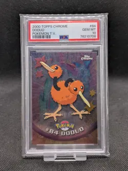 Doduo 84 Pokemon Topps Chrome PSA 10 Gem Mint Series 2 Chrome Graded - Image 1