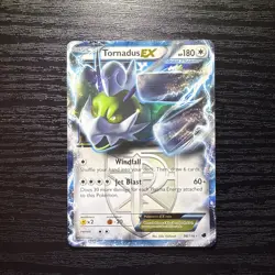 Pokemon 2013 Black and White Plasma Freeze #98/116 Tornadus EX Holo Team Plasma - Image 1