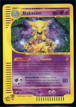 Pokemon EXPEDITION - #1/165 Alakazam - Holo - ENG - Heavily Played+ - Image 1