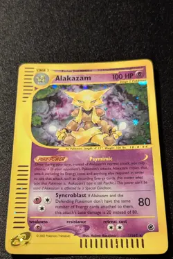 Pokemon EXPEDITION - #1/165 Alakazam - Holo - ENG - Heavily Played+ - Image 4