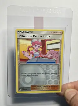 Pokemon Center Lady 64/68 (NM) Reverse Holo Sun & Moon: Hidden Fates 2019 - Image 3