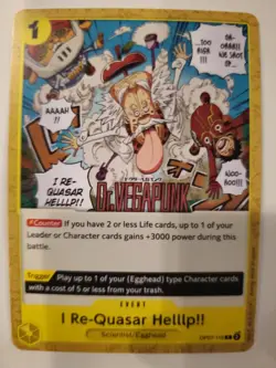 3x One Piece CG I Re-Quasar Helllp!! OP07-115 500 Years in the Future Common - Image 1