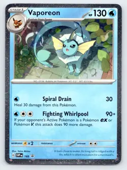 Vaporeon 168 Cosmos Holo Pokemon Card TCG - Image 1