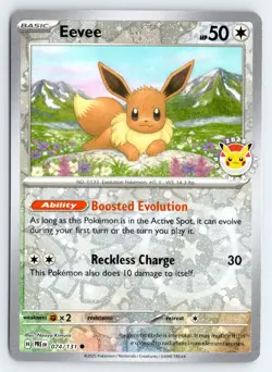 Eevee 074/131 Reverse Holo Promo Pokemon Day'25 Pokemon Card TCG - Image 1