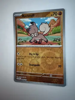 Pokemon Rockruff 084/159 | Reverse Holo | SV09 Journey Together | NM - Image 3