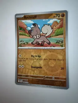 Pokemon Rockruff 084/159 | Reverse Holo | SV09 Journey Together | NM - Image 4