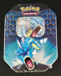 One Sealed Pokemon TCG 2019 Hidden Fates Collector's Tin: Featuring Gyarados GX - Image 1