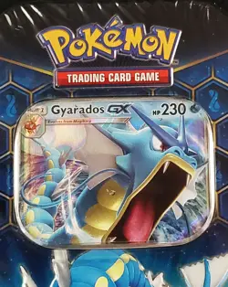 One Sealed Pokemon TCG 2019 Hidden Fates Collector's Tin: Featuring Gyarados GX - Image 2