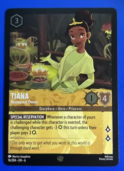Disney Lorcana- Tiana - Restaurant Owner 16/204 Azurite Sea Cold Foil - Image 1