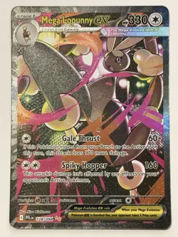 Mega Lopunny EX Holo 330 HP Me02: Phantasmal Flames 128/094 Pokemon Card - Image 1