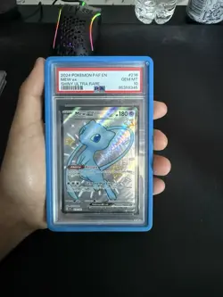 Pokemon Mew EX Shiny Full Art TCG Card Paldean Fates 216/091 PSA 10 - Image 1