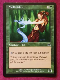 Magic The Gathering ONSLAUGHT WELLWISHER green card MTG - Image 1
