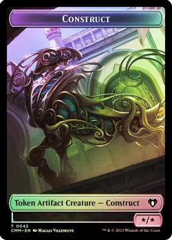 MTG FOIL {Construct Token} (#042) // {Servo Token} - Commander Masters #T42T45 - Image 1
