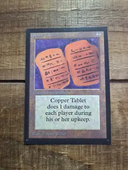 Copper Tablet 1993 Collector's Edition Artifact Magic The Gathering NM - Image 1