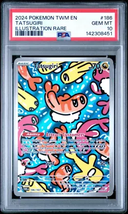 Pokemon TCG Tatsugiri Twilight Masquerade Illustration Rare Card 186/167 PSA 10 - Image 1