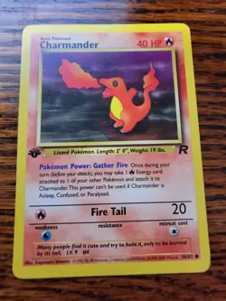 LP Pokemon TCG - Charmander 1st Edition 50/82 - Team Rocket - Image 1