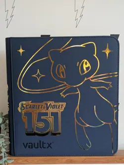 Vault X - 12 Pocket eXo-Tec Zip Binder Folder - Blue & Gold Edition Pokemon 151 - Image 1