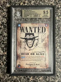 One Piece Card Game TCG Portgas.D.Ace Wanted Poster Pre-errata OP13-119 BGS 9.5 - Image 1