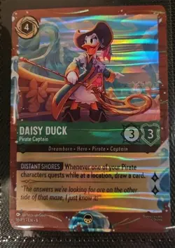 Disney Lorcana TCG Azurite Sea Daisy Duck Pirate Captain 16/P3 Extreme Rare DCL - Image 1