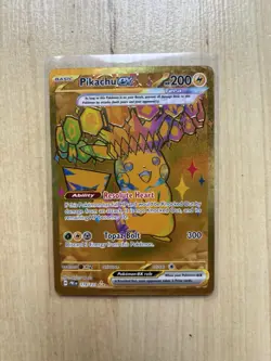 Pokemon Pikachu TCG Prismatic Evolutions Hyper Rare Gold Card 179/131 - Image 1