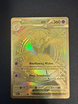 Pokemon Mega Gardevoir EX Mega Evolution Gold Hyper Rare Card 187/132 TCG - Image 1