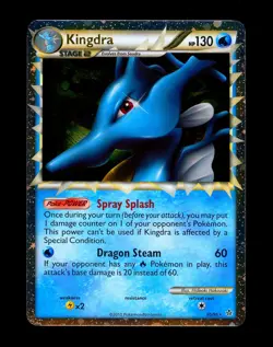 2010 Pokemon KINGDRA PRIME Unleashed HOLO RARE HeartGold & SoulSilver Card 85/95 - Image 4