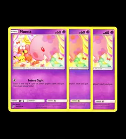 2019 Pokemon MUNNA Unified Minds Set NON HOLO Sun & Moon Series Cards 88/236 Lot - Image 1