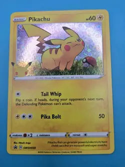 Pokemon TCG Pikachu SWSH039 SWSH: Sword & Shield Promo Cards Holo NM - Image 1