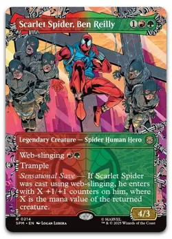 Scarlet Spider, Ben Reilly (Borderless) #214 (NM) Spider-Man SPM Magic MTG - Image 1