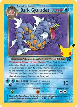 Dark Gyarados - 8/82 - Pokemon Celebrations Classic Collection Holo Rare Card NM - Image 1