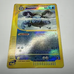 Pokemon Blastoise 37/165 Expedition Base Set Reverse Holo Rare WOTC HP - Image 2