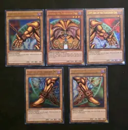 YUGIOH EXODIA THE FORBIDDEN ONE COMPLETE SET YGLD-ENA17,18,19,20,21 1st... - Image 1