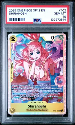 PSA 10 Shirahoshi 2025 One Piece Op12-Legacy Of The Master #102 - Image 1
