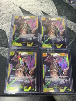 4x Playset One Piece TCG Trafalgar Law OP10-119 SEC English Royal Blood - Image 1