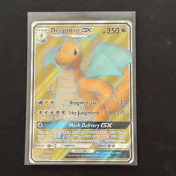 Pokemon TCG Dragonite GX Full Art Rare Holo Card 229/236 Unified Minds - Image 1